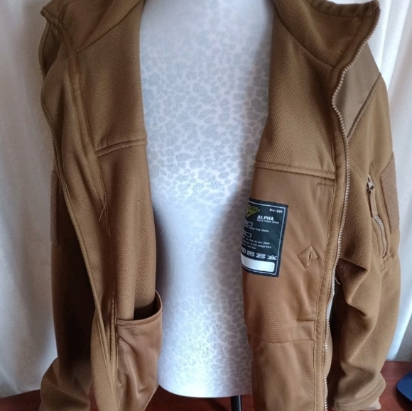 Condor Jacket 601 MensXL Brown Alpha Micro Fleece Tactical Full Zip Outdoor. XL - Picture 2 of 11